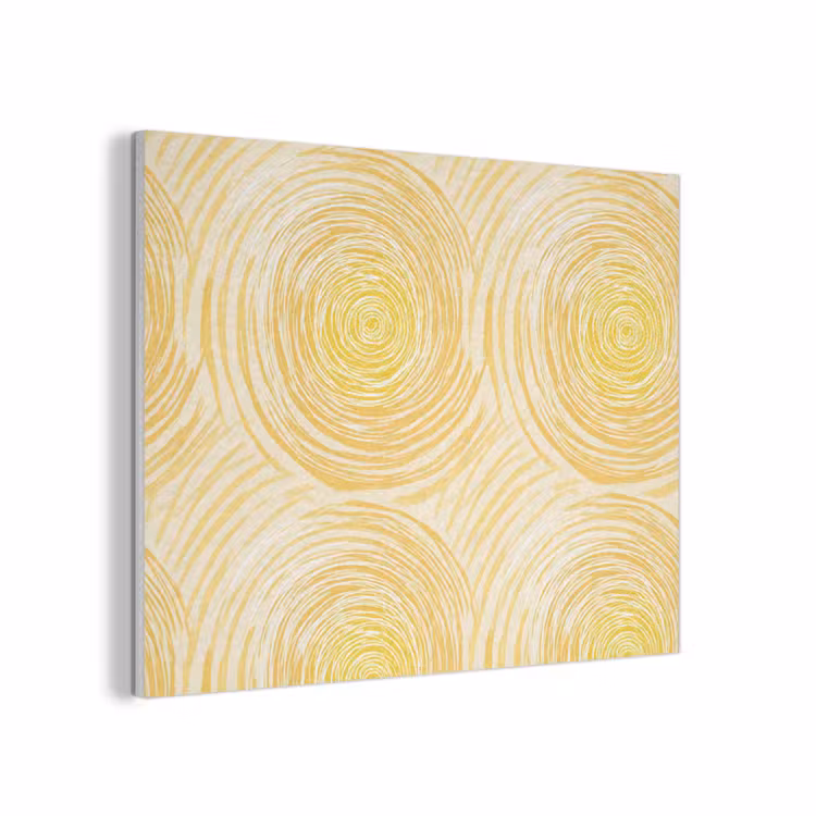 Cirkels - Abstract - Artistiek - Geel PET vilt klein 837 -3d