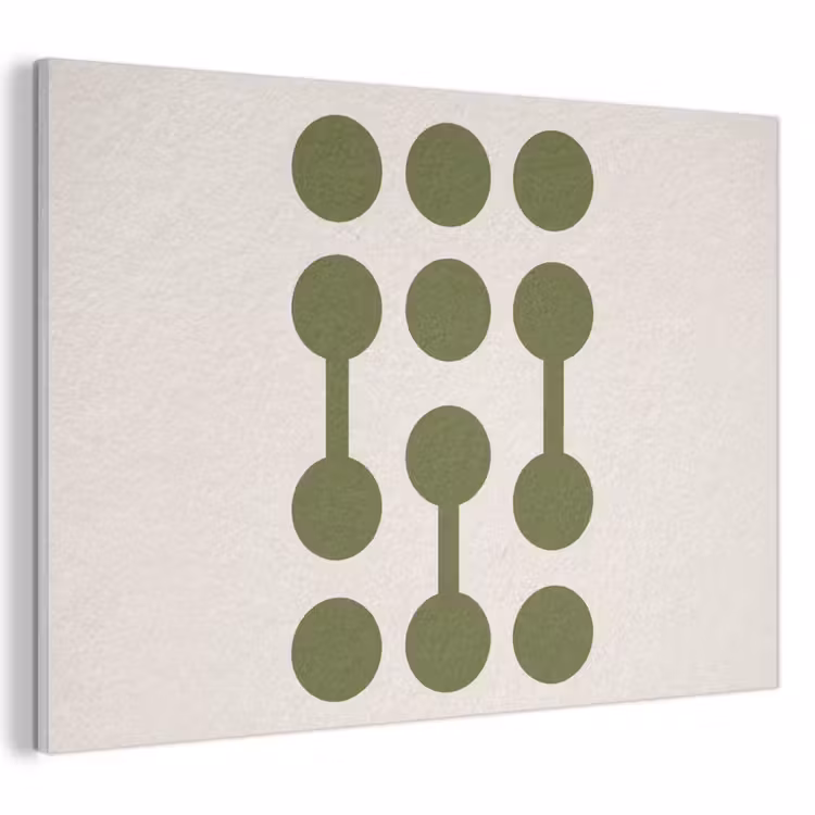 Cirkels - Geometrisch - Abstract - Modern - Groen PET vilt klein -3d