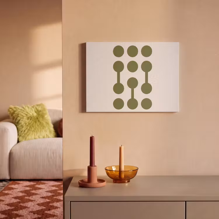Cirkels - Geometrisch - Abstract - Modern - Groen PET vilt klein -sfeer1