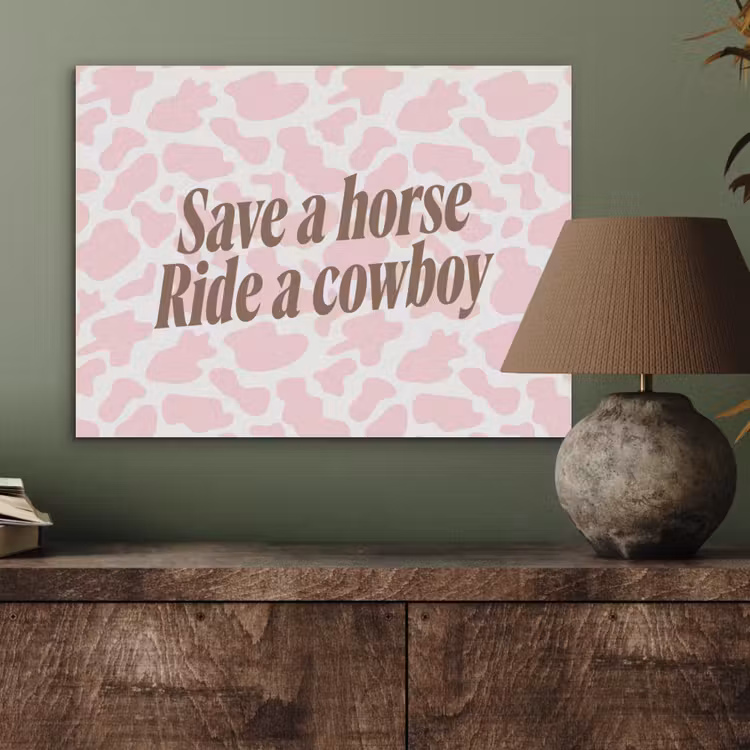 Koeienprint - Roze - Cowboy - Horse PET vilt klein -sfeer2