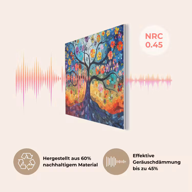 Kunst - Levensboom - Bloemen - Hippie PET vilt klein -USP_DE
