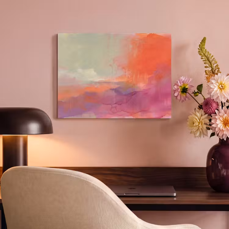 Kunst - Vloeiend - Overgangen - Oranje PET vilt klein -sfeer3