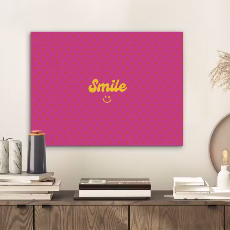 Smile - Stippen - Roze PET vilt klein -sfeer1