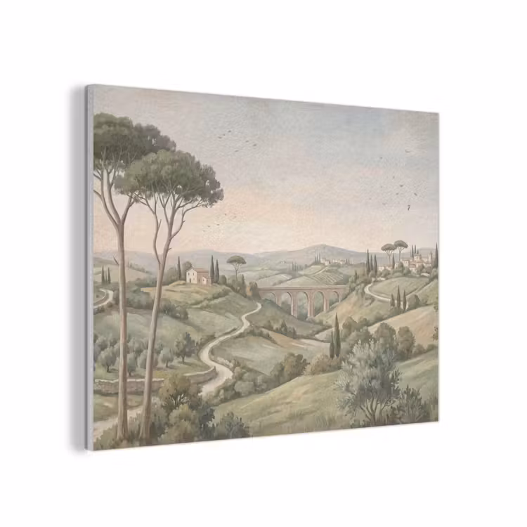 Landschap - Heuvels - Zandpad - Groen PET vilt klein -3d