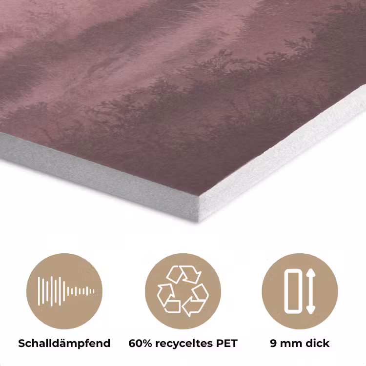 Landschap - Mistig - Roze PET vilt klein -closeup_DE
