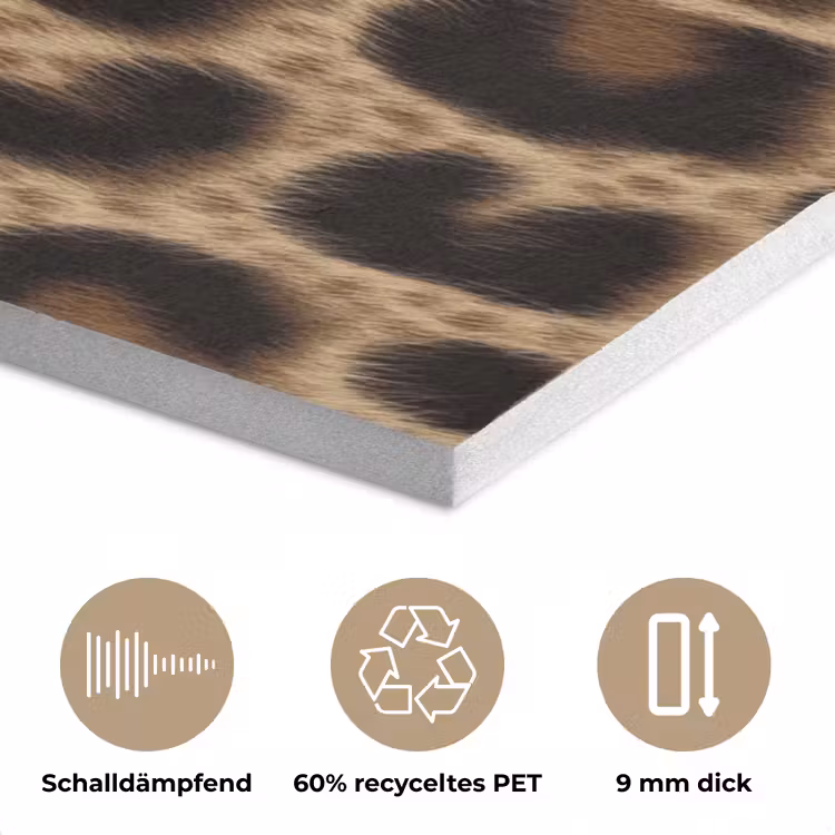 Luipaardprint - Bruin - Courage - Sierlijk PET vilt klein -closeup_DE