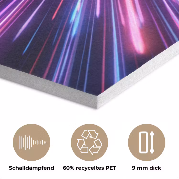 Lichtsnelheid - Ruimte - Roze - Paars PET vilt klein -closeup_DE