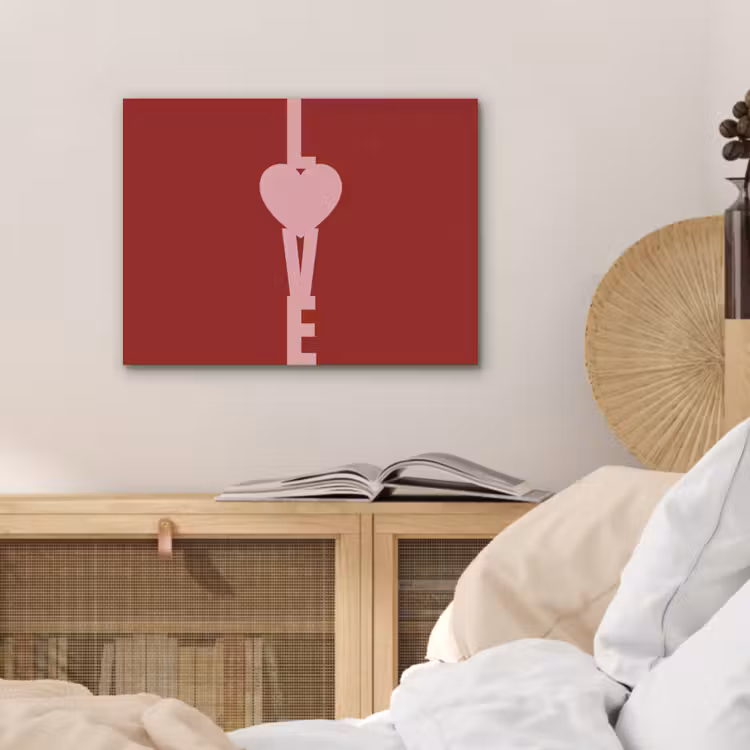 Love - Rood - Blokletters PET vilt klein -sfeer3