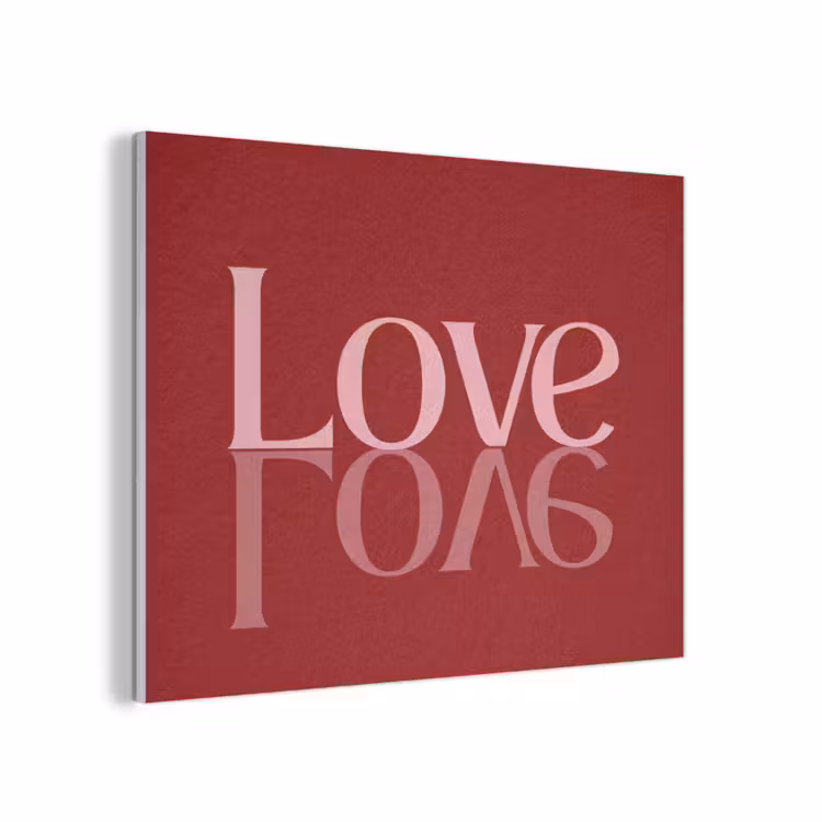 Love - Spiegeling - Rood PET vilt klein -3d
