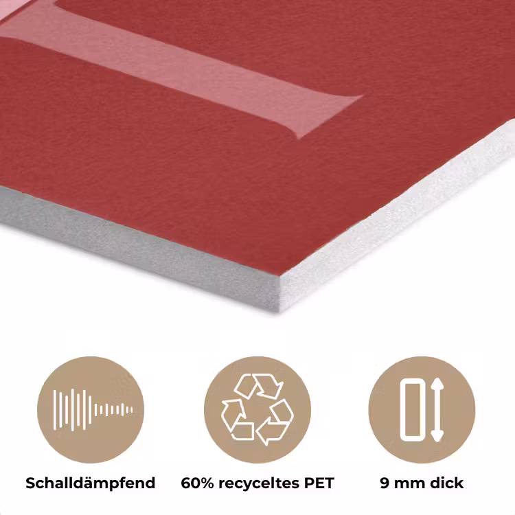 Love - Spiegeling - Rood PET vilt klein -closeup_DE