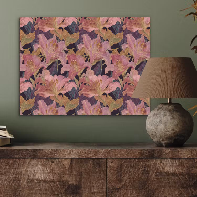 Lelies - Patroon - Roze - Goud PET vilt klein 837 -sfeer2