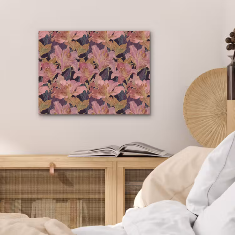 Lelies - Patroon - Roze - Goud PET vilt klein 837 -sfeer3