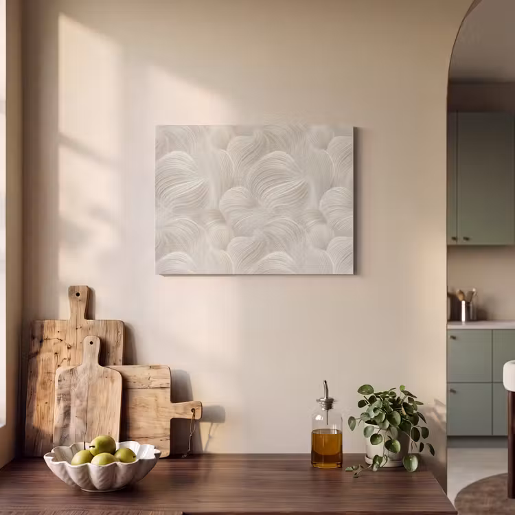 Lijnen - Waaier - Beige PET vilt klein 837 -sfeer2