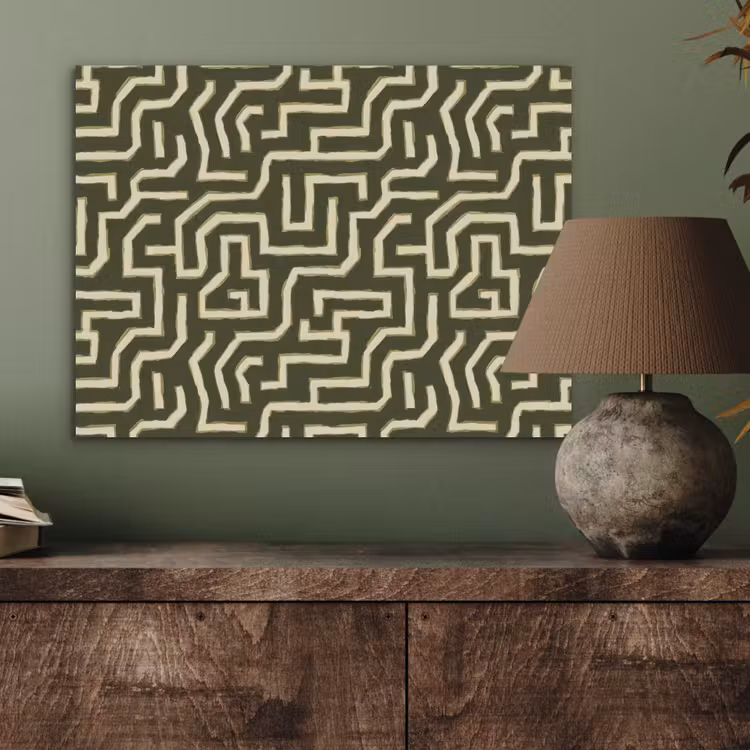 Lijnen - Abstract - Groen PET vilt klein 837 -sfeer2