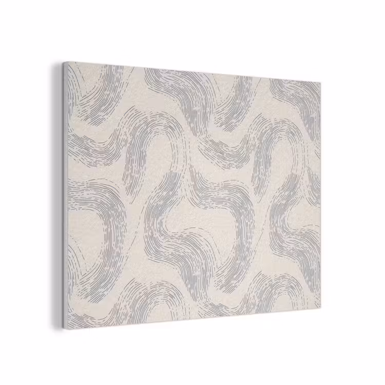 Lijnen - Patroon - Beige - Minimalistisch PET vilt klein 837 -3d