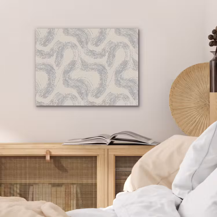 Lijnen - Patroon - Beige - Minimalistisch PET vilt klein 837 -sfeer3