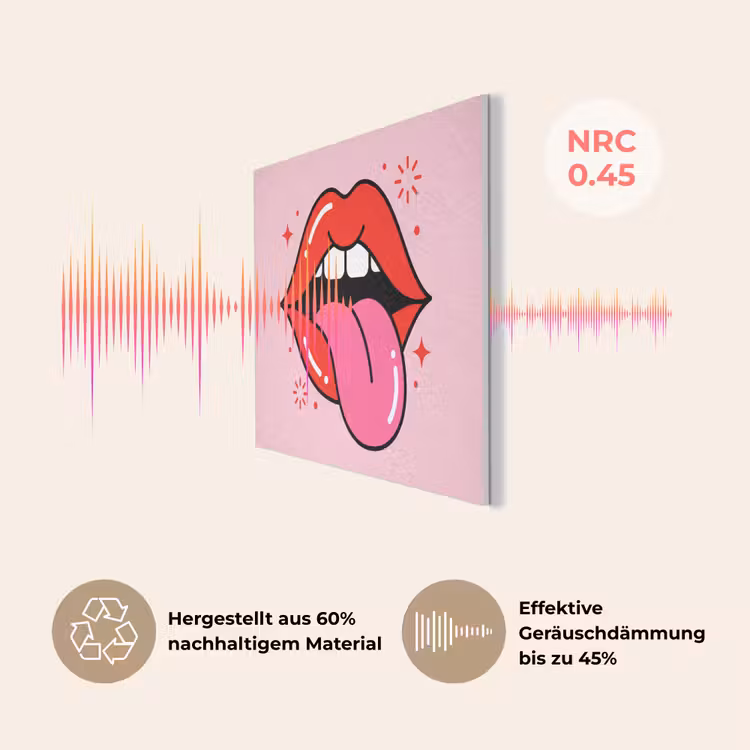 Lippen - Tong - Pop-art - Kleurrijk - Roze PET vilt klein -USP_DE