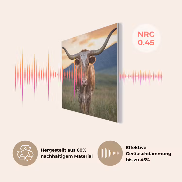 Longhorn - Landschap - Zonsondergang PET vilt klein -USP_DE
