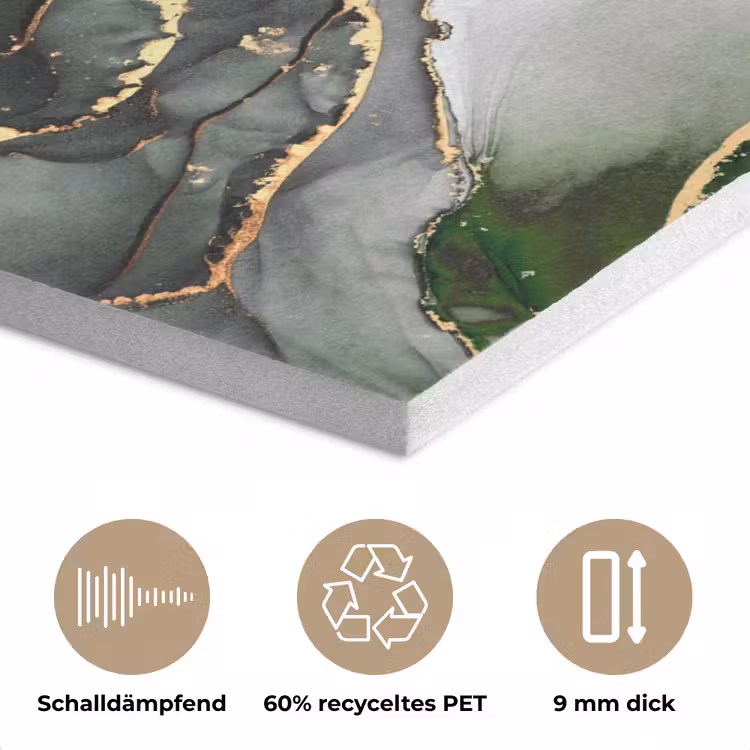 Luxe - Marmer - Groen PET vilt klein -closeup_DE