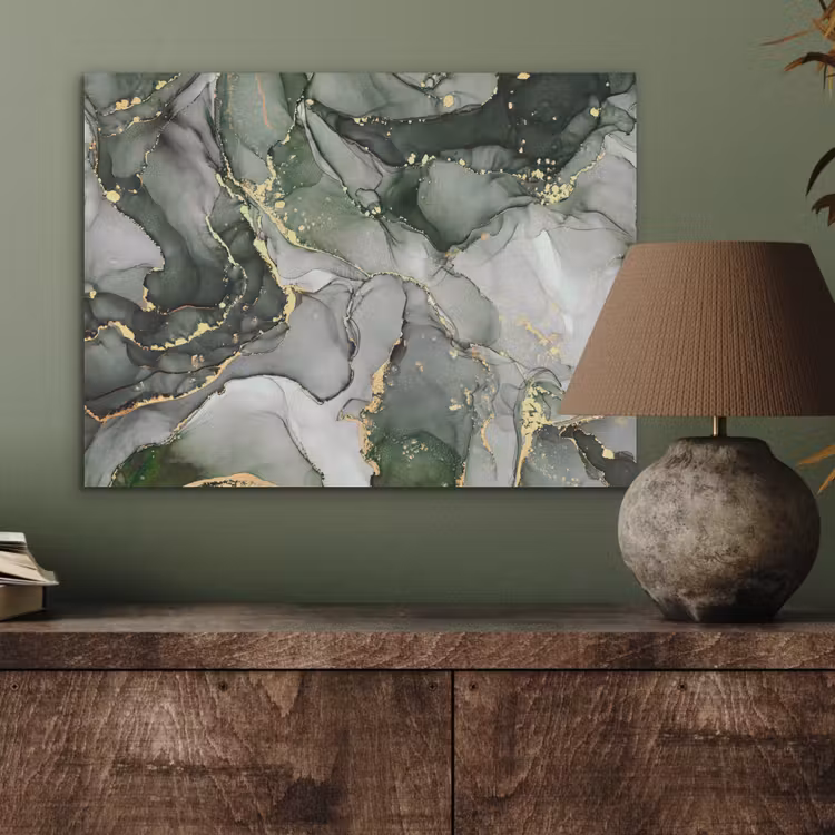 Luxe - Marmer - Groen PET vilt klein -sfeer2