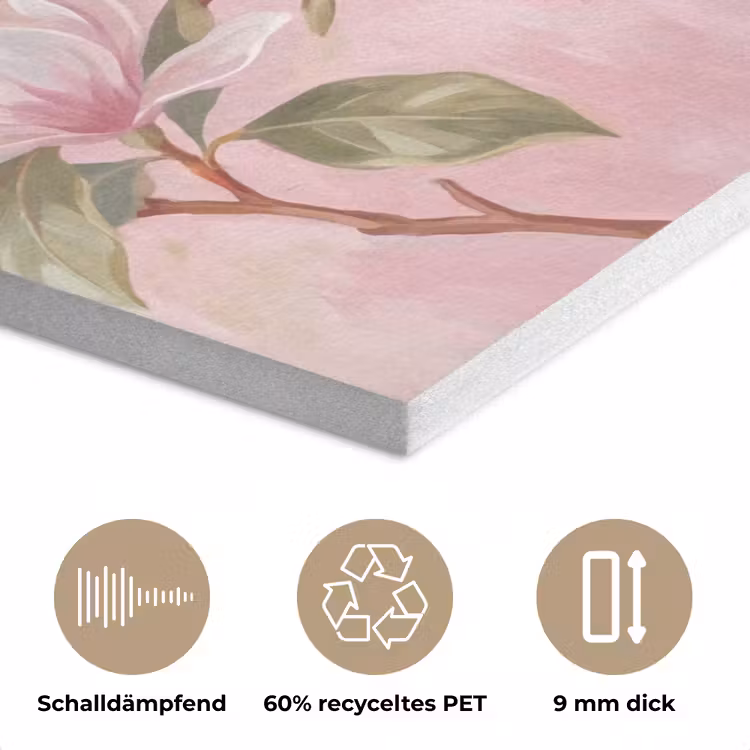 Magnolia's - Patroon - Roze PET vilt klein -closeup_DE