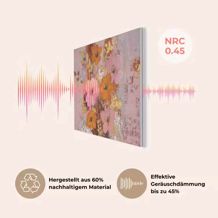 Schilderij - Bloemen - Rustiek - Roze PET vilt klein -USP_DE