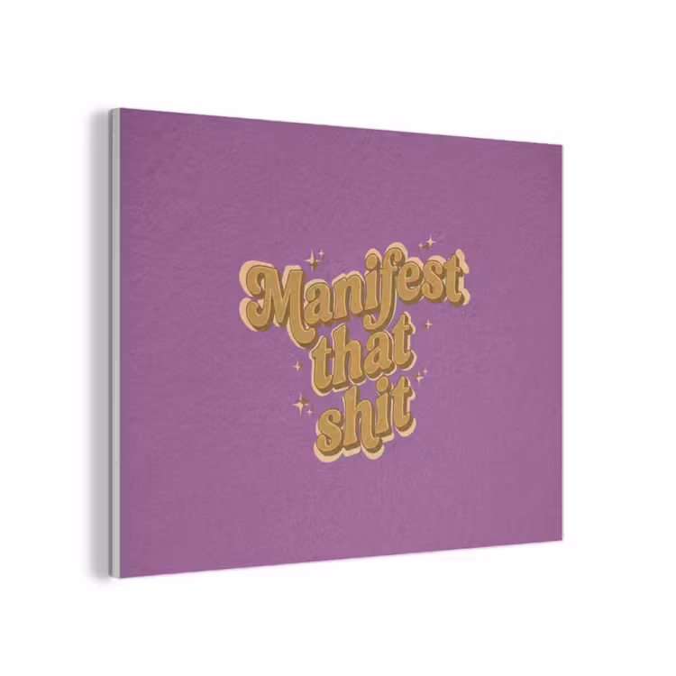 Manifest that shit - Paars - Glitter PET vilt klein -3d