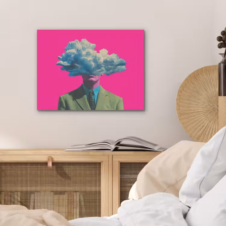 Man - Pak - Wolk - Roze PET vilt klein -sfeer3