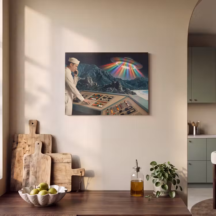 Akustikbild - Mann – Kontrollraum – Strand - Man - Controlekamer - Strand PET vilt klein