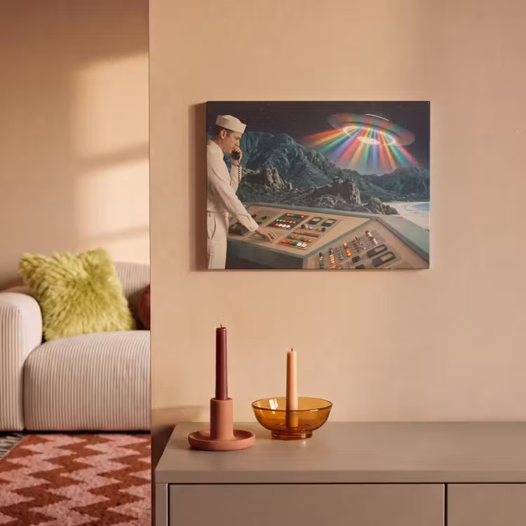 Akustikbild - Mann – Kontrollraum – Strand - Man - Controlekamer - Strand PET vilt klein