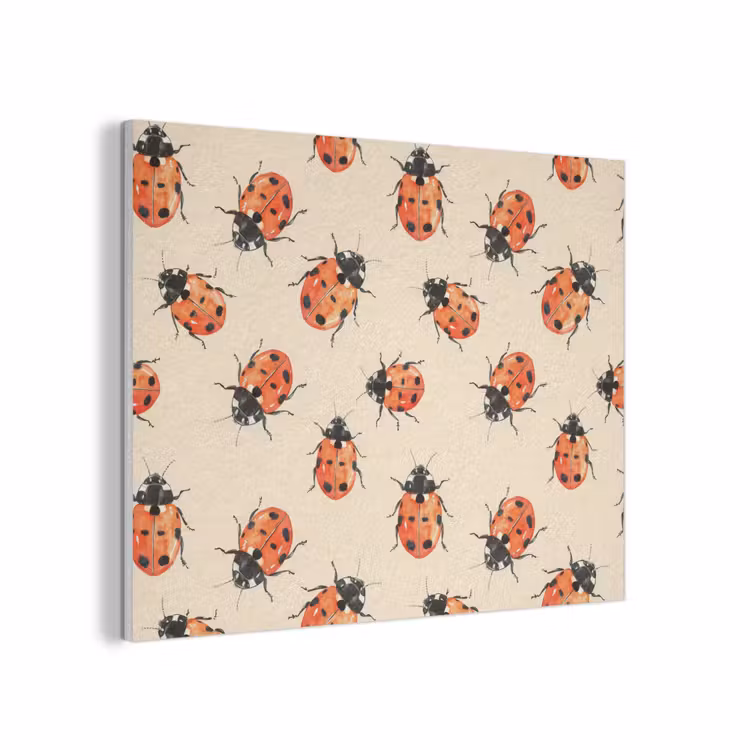 Lieveheersbeestjes - Patroon - Rood PET vilt klein 837 -3d