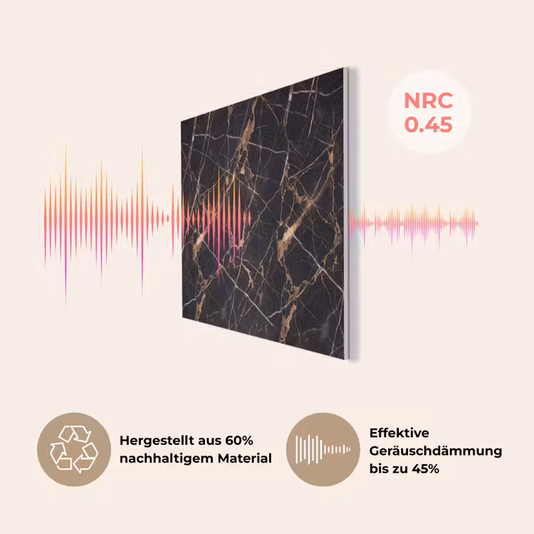 Marmer - Goud - Abstract - Zwart PET vilt klein -USP_DE