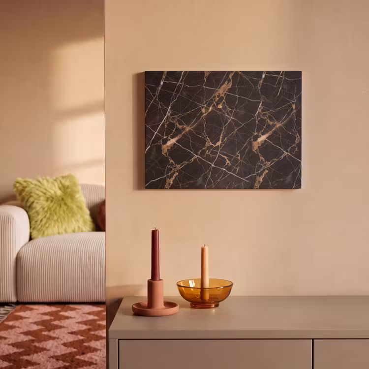 Marmer - Goud - Abstract - Zwart PET vilt klein -sfeer1
