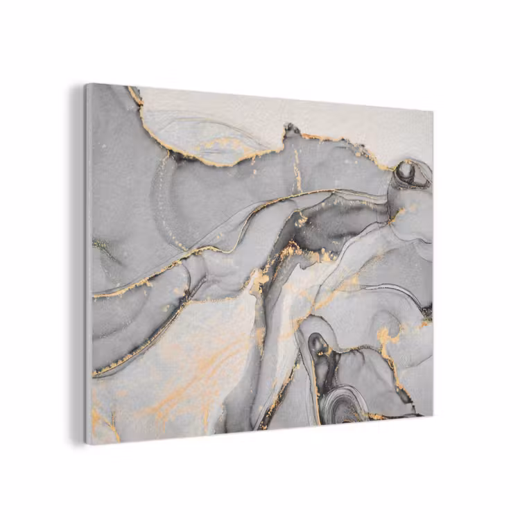 Marmer - Goud - Grijs PET vilt klein -3d