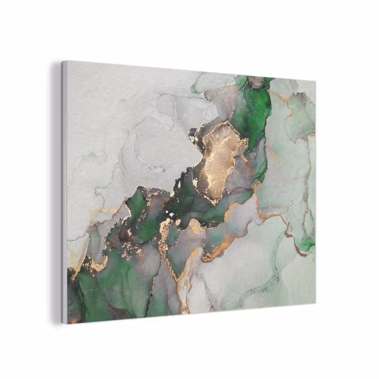 Marmer - Goud - Groen - Luxe PET vilt klein -3d