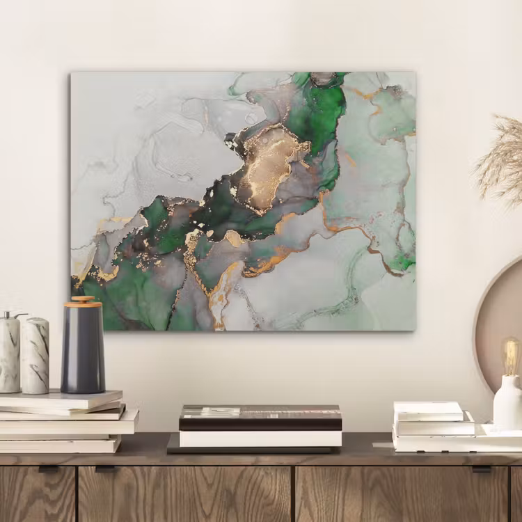 Marmer - Goud - Groen - Luxe PET vilt klein -sfeer1