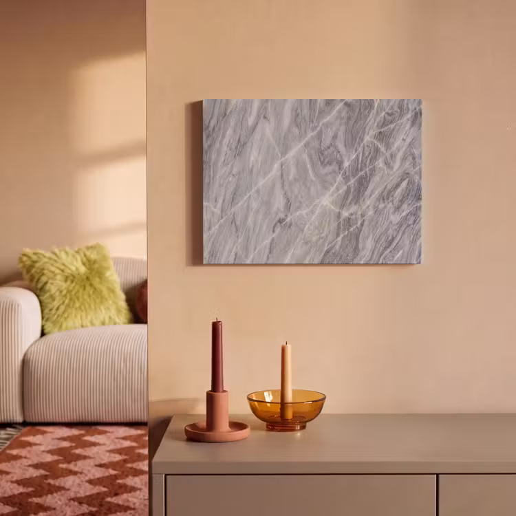 Marmer - Ader - Patroon - Abstract - Grijs PET vilt klein -sfeer1