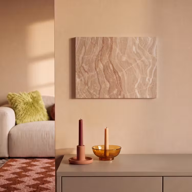 Marmer - Ader - Natuur - Abstract - Beige PET vilt klein -sfeer1