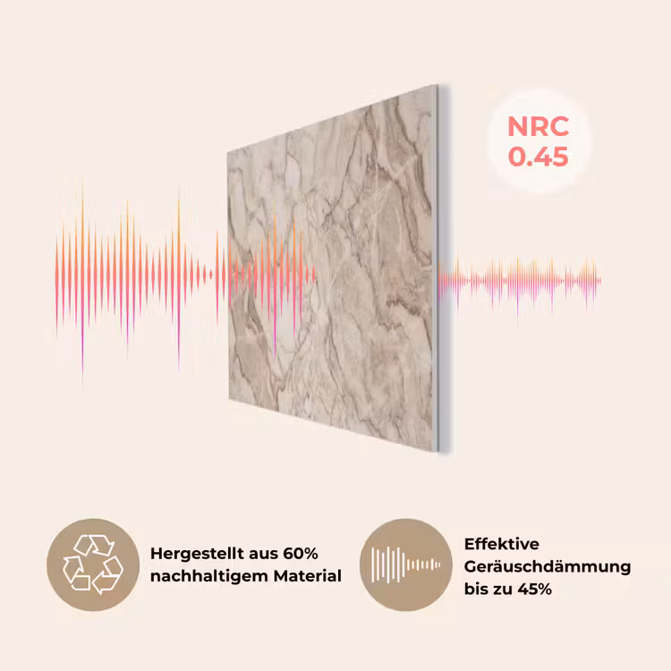 Marmer - Aderen - Textuur - Beige - Modern PET vilt klein -USP_DE
