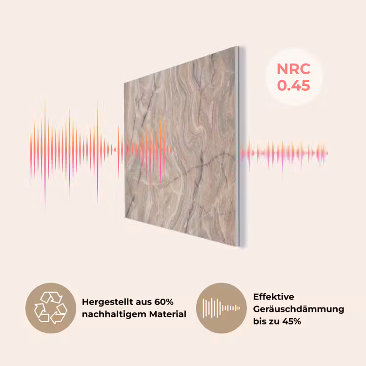 Marmer - Patroon - Abstract - Beige - Groen PET vilt klein -USP_DE