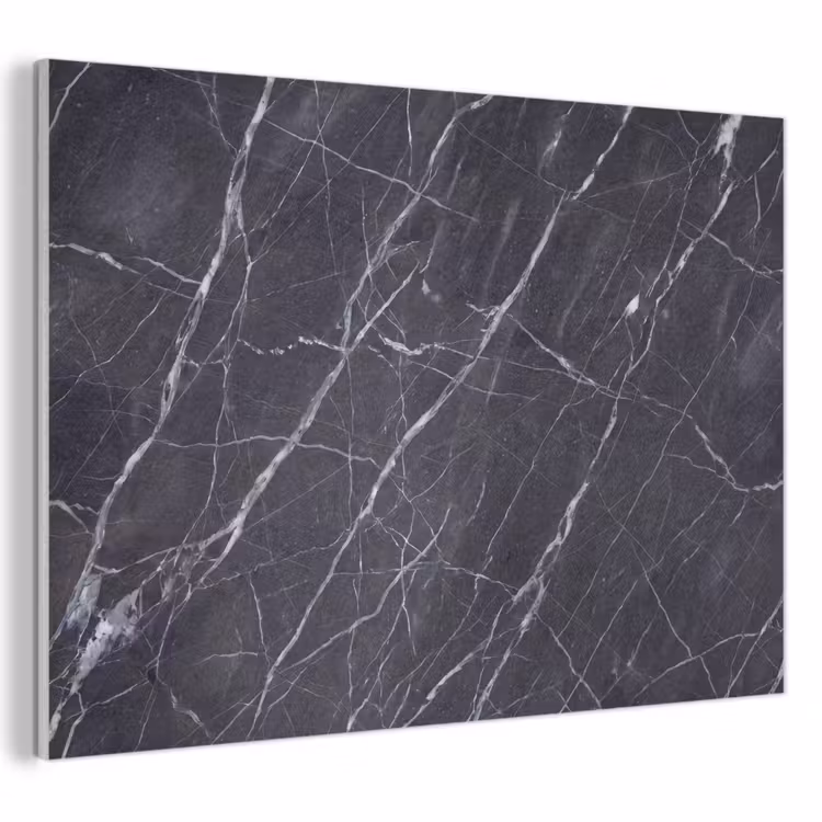 Marmer - Patroon - Modern - Zwart - Wit PET vilt klein -3d