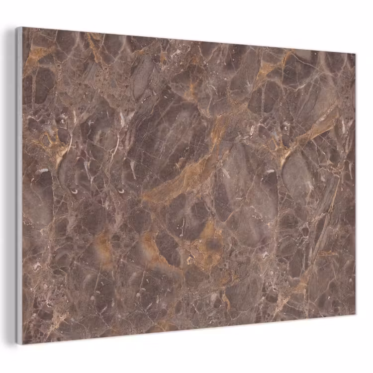 Marmer - Patroon - Natuur - Bruin - Goud PET vilt klein -3d