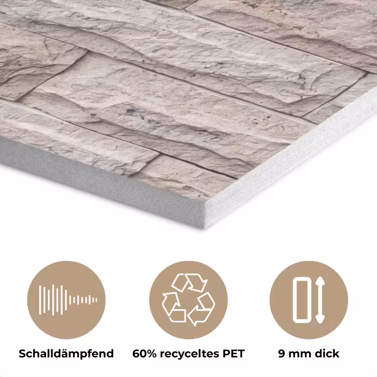 Muur - Steen - Ruw - Beige - Textuur PET vilt klein -closeup_DE
