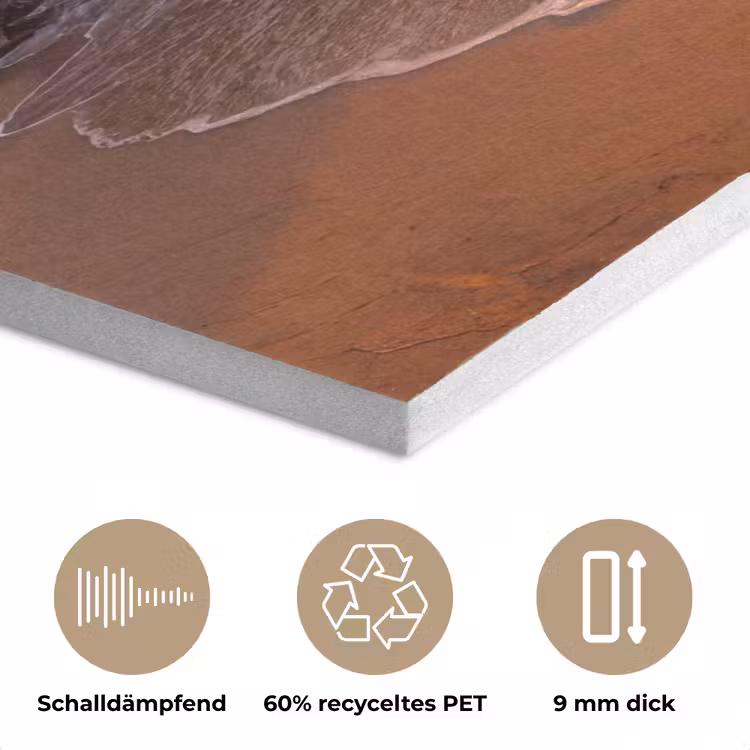 Zee - Kust - Zonsondergang - Natuur - Oranje PET vilt klein -closeup_DE