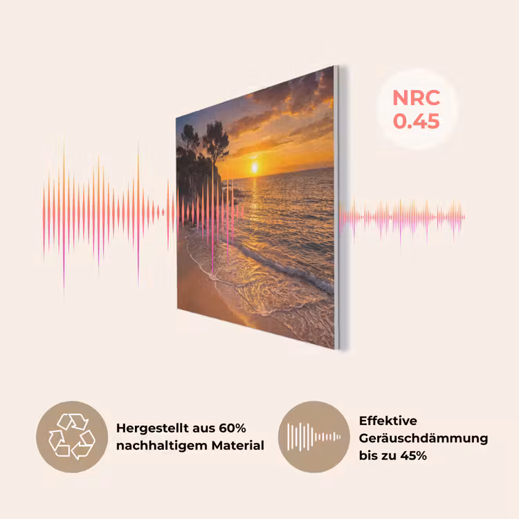 Zee - Kust - Zonsondergang - Natuur - Oranje PET vilt klein -USP_DE