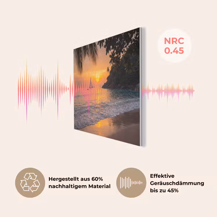 Zee - Zonsondergang - Boot - Natuur - Oranje PET vilt klein -USP_DE