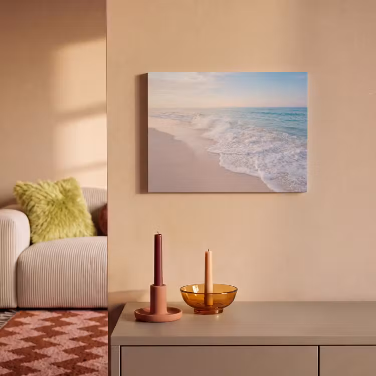 Zee - Golven - Strand - Natuur - Wit PET vilt klein -sfeer1