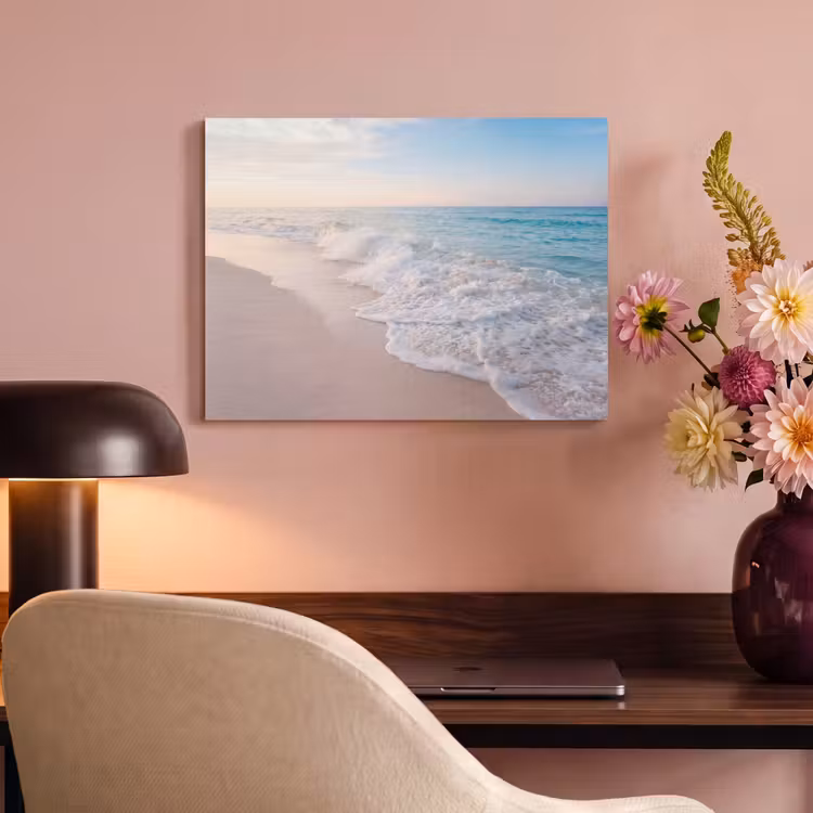Zee - Golven - Strand - Natuur - Wit PET vilt klein -sfeer3