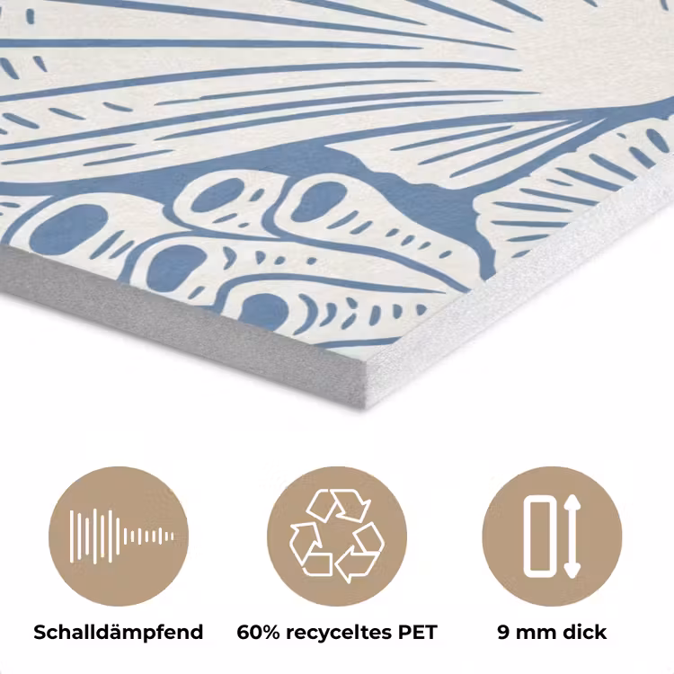 Zeeleven - Koraal - Schelp - Vis - Illustratie - Onderwater PET vilt klein -closeup_DE