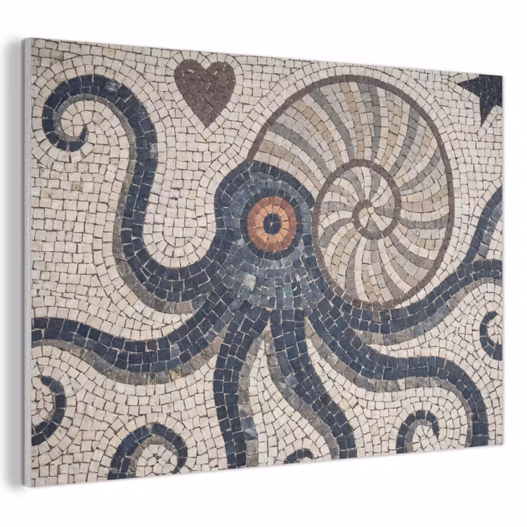 Zeeleven - Mozaïek - Kunst - Vintage - Beige PET vilt klein -3d
